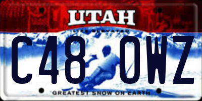 UT license plate C480WZ