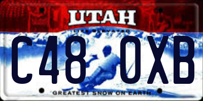 UT license plate C480XB