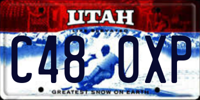 UT license plate C480XP