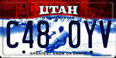 UT license plate C480YV