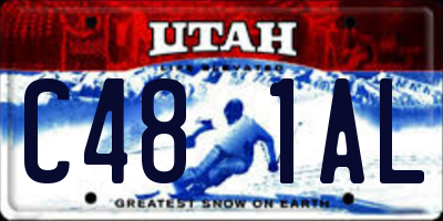 UT license plate C481AL