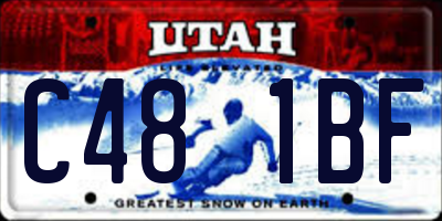UT license plate C481BF