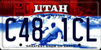 UT license plate C481CL