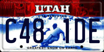 UT license plate C481DE