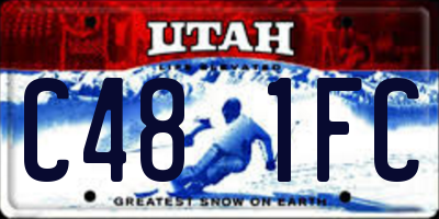 UT license plate C481FC