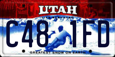 UT license plate C481FD