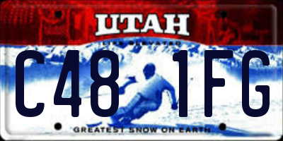 UT license plate C481FG