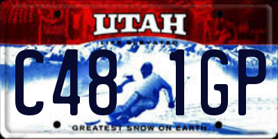 UT license plate C481GP