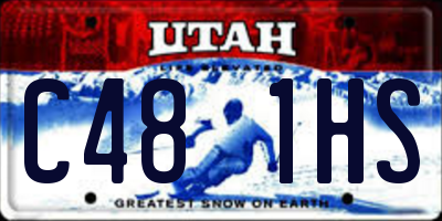 UT license plate C481HS