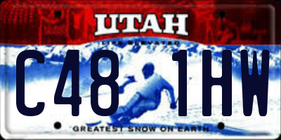 UT license plate C481HW