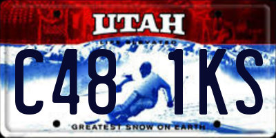 UT license plate C481KS