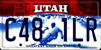 UT license plate C481LR