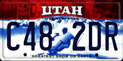 UT license plate C482DR
