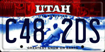 UT license plate C482DS