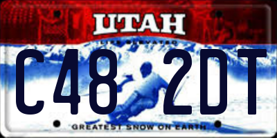 UT license plate C482DT