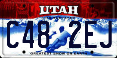 UT license plate C482EJ