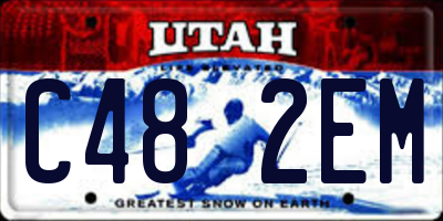UT license plate C482EM