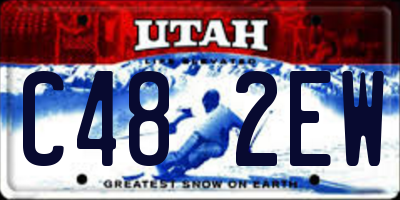 UT license plate C482EW
