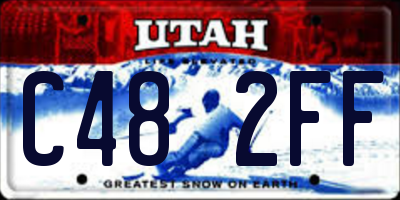 UT license plate C482FF