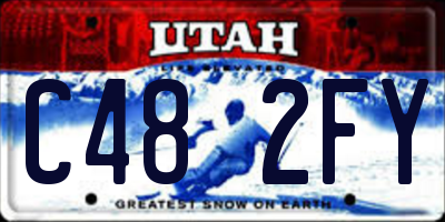 UT license plate C482FY