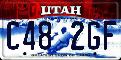 UT license plate C482GF