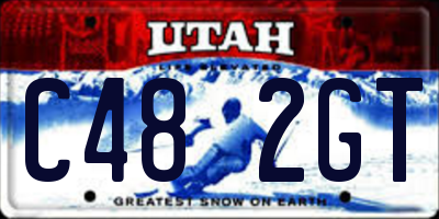 UT license plate C482GT