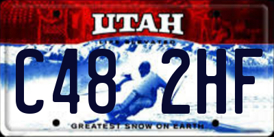 UT license plate C482HF
