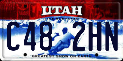 UT license plate C482HN