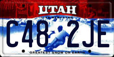 UT license plate C482JE