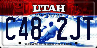 UT license plate C482JT