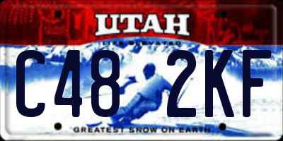 UT license plate C482KF