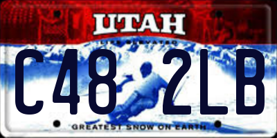 UT license plate C482LB