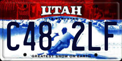 UT license plate C482LF