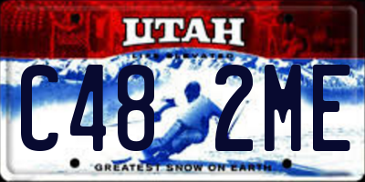 UT license plate C482ME