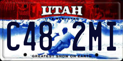 UT license plate C482MI