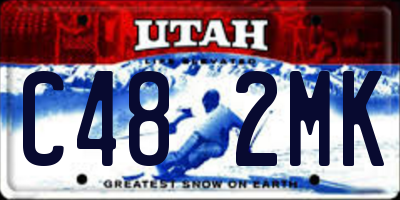 UT license plate C482MK