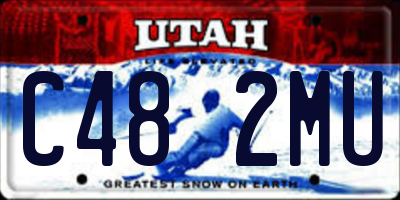 UT license plate C482MU