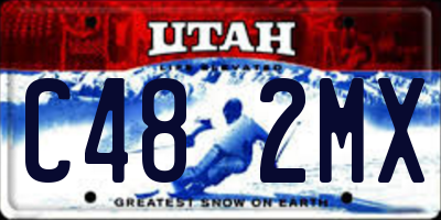 UT license plate C482MX