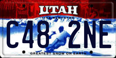 UT license plate C482NE