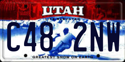 UT license plate C482NW