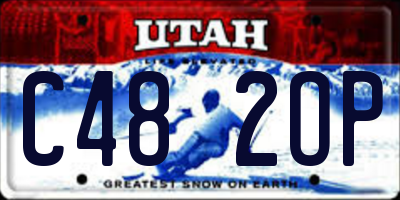 UT license plate C482OP