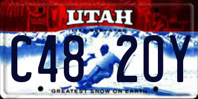UT license plate C482OY