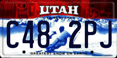 UT license plate C482PJ