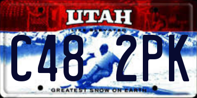 UT license plate C482PK