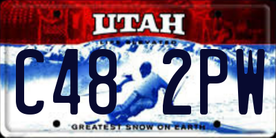 UT license plate C482PW