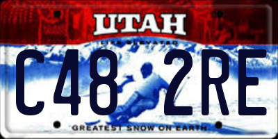 UT license plate C482RE