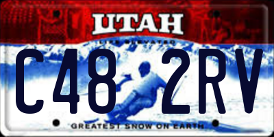 UT license plate C482RV