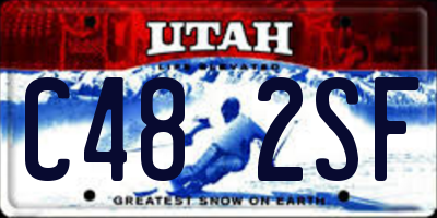 UT license plate C482SF
