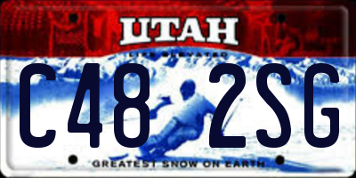 UT license plate C482SG