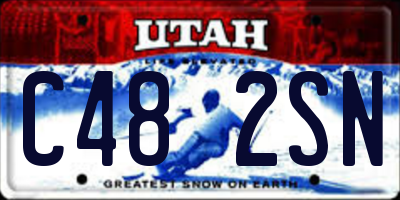 UT license plate C482SN
